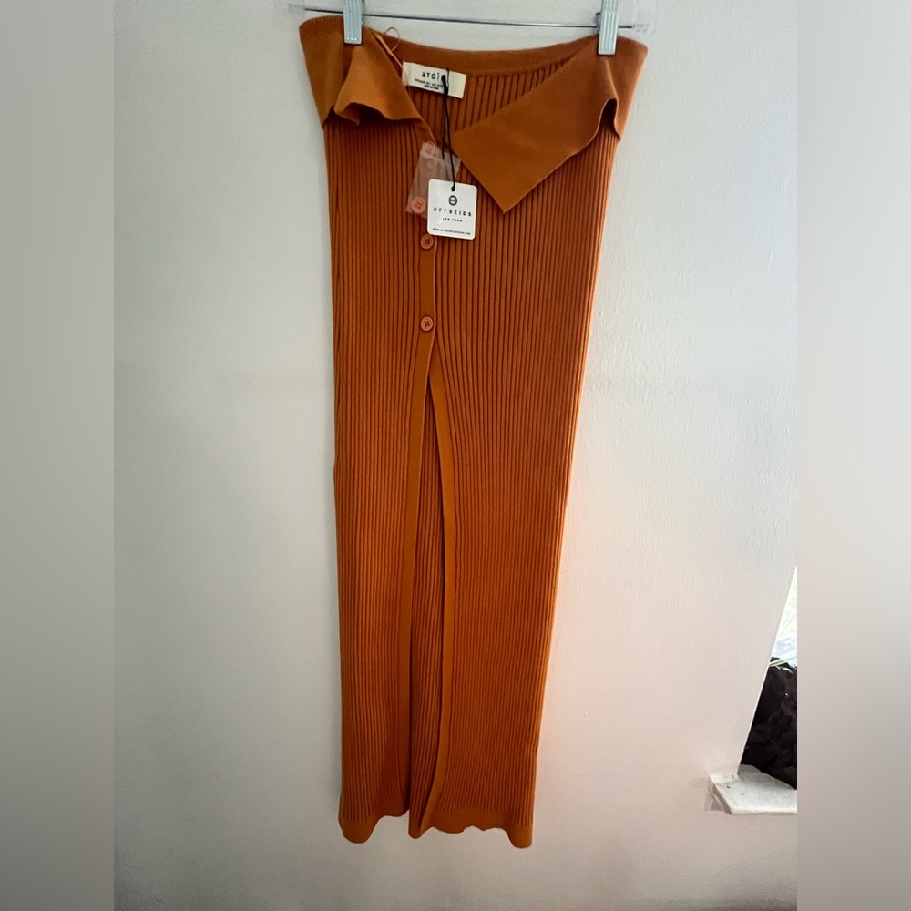 Atoir medium long button down skirt